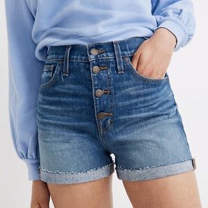 Madewell high waisted jean shorts